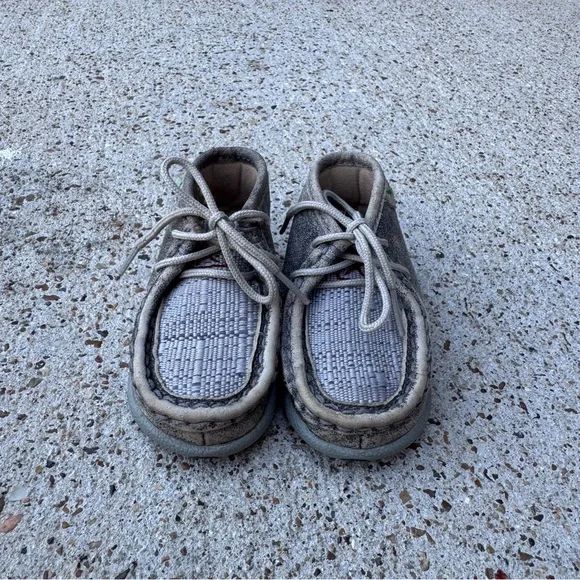 Twisted X- Suede Moccasin Shoes - Gray - Picture 4 of 6